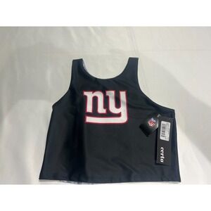 New York Giants Midi Sports Bra Womens Large Black Camo NWT Workout Running Gym